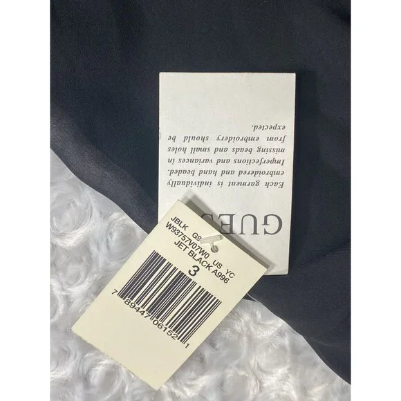 Guess Beaded Dressy Tank Beaded Size 3 Jet Black - Picture 6 of 13